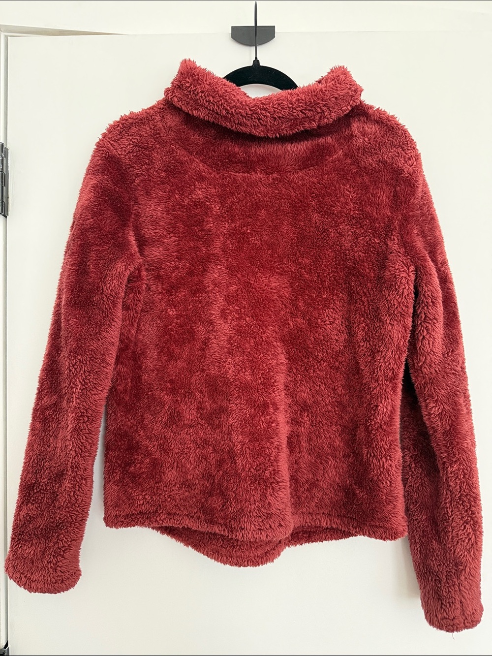 JoyLab Plush Funnel Cowl Sweater in Deep Red
